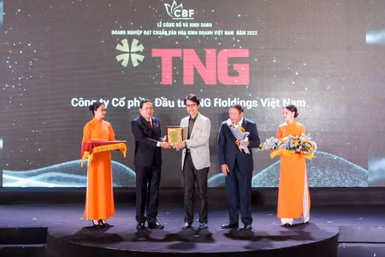 TNG Holding Vietnam được vinh danh "doanh nghiệp đạt chuẩn văn hóa kinh doanh Việt Nam"