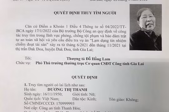 Gia Lai: Vẫn chưa tìm thấy cụ bà 72 tuổi chiếm đoạt gần 19 tỷ đồng của nhiều người dân
