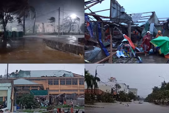 Những thiệt hại đầu tiên do bão số 4 ở miền Trung: Nhà tốc mái, người bị thương
