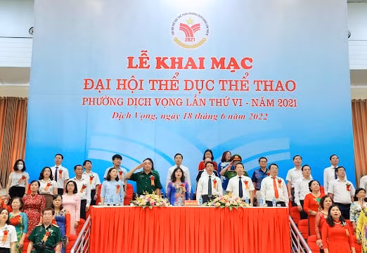 Phường Dịch Vọng khai mạc Đại hội TDTT lần thứ VI năm 2021