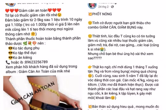 Cảnh giác với các loại thuốc giảm cân trôi nổi trên thị trường