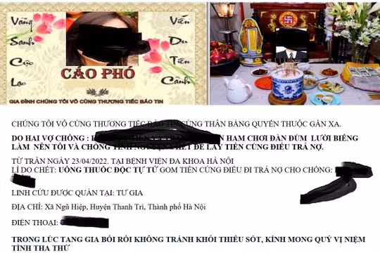 Lộ thông tin chồng mất, quả phụ liên tục bị nhiều người lạ gọi điện đòi trả nợ thay chồng