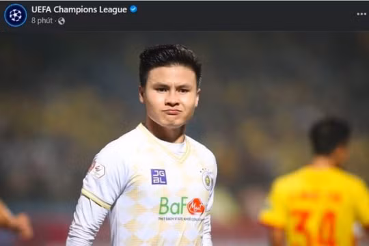 Hình ảnh Quang Hải bất ngờ xuất hiện trên fanpage Champions League
