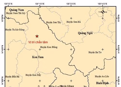 Kon Tum liên tiếp xảy ra 8 trận động đất mạnh