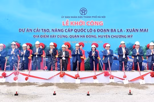 Khởi công Dự án cải tạo, nâng cấp Quốc lộ 6, đoạn Ba La - Xuân Mai hơn 8.100 tỷ đồng