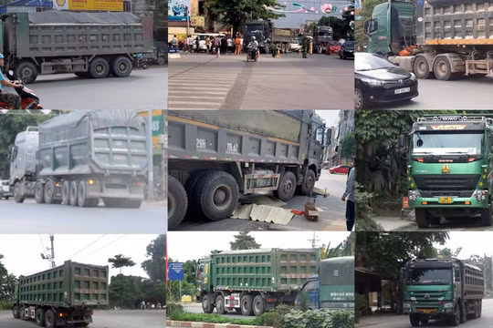 Xe quá khổ, quá tải tung hoành chạy suốt ngày đêm trên Quốc lộ 32 (Hà Nội)