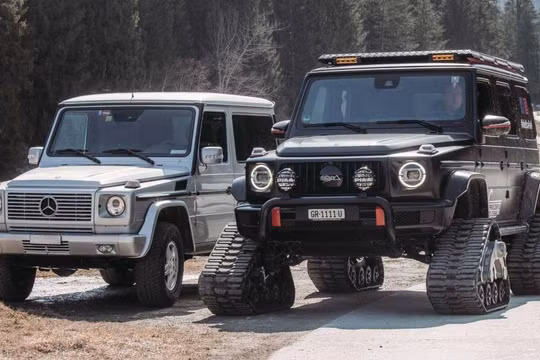 Biến Mercedes-Benz G 500 thành xe tăng chạy trên tuyết