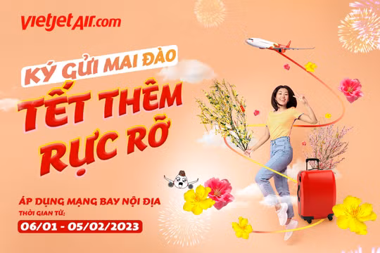 Mang Xuân về nhà, Vietjet vận chuyển mai, đào Tết 2023