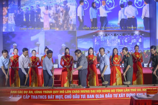 Thanh Hoá: Khởi công, khánh thành nhiều công trình trọng điểm chào mừng Đại hội đại biểu Đảng bộ tỉnh lần thứ XX