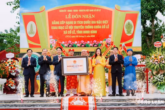 Chùa Cổ Lễ đón nhận Bằng xếp hạng Di tích Quốc gia đặc biệt