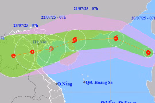 Bão WIPHA đi vào Biển Đông, trở thành cơn bão số 3 năm 2025