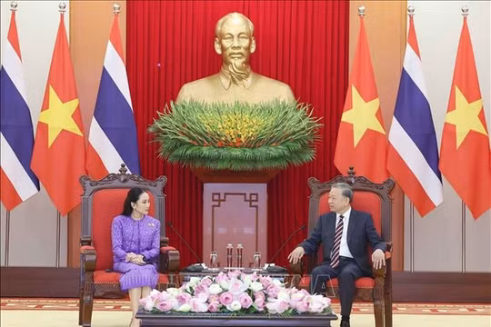 Tổng Bí thư Tô Lâm tiếp Thủ tướng Thái Lan Paetongtarn Shinawatra