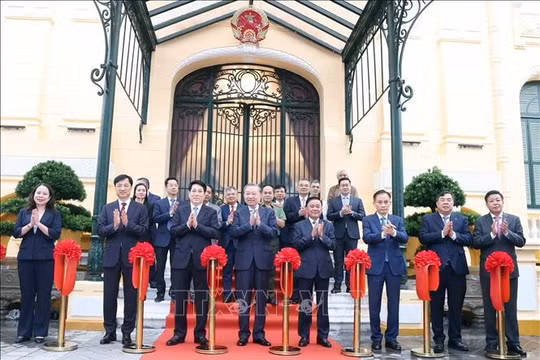 Tổng Bí thư Tô Lâm dự Lễ bàn giao công trình Tòa nhà Bắc Bộ Phủ, số 2 Lê Thạch (Hà Nội)