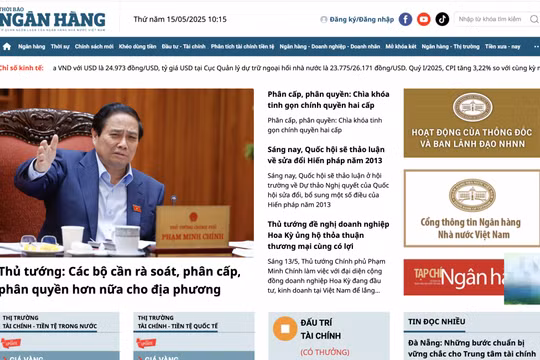 Thời báo Ngân hàng ra mắt giao diện báo điện tử mới: Thiết kế hiện đại, nội dung hấp dẫn