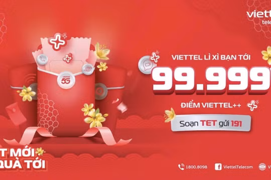 Tết này, Viettel lì xì khách hàng tới 99.999 điểm Viettel ++