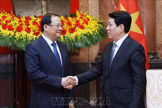 Chủ tịch nước Lương Cường tiếp Thủ tướng Lào