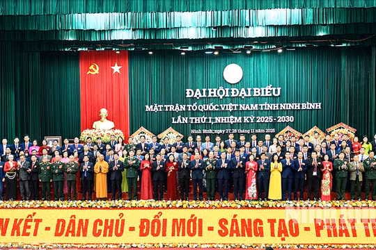 Ông Mai Văn Tuất tái cử giữ chức Chủ tịch Ủy ban MTTQ Việt Nam tỉnh Ninh Bình nhiệm kỳ 2025 - 2030