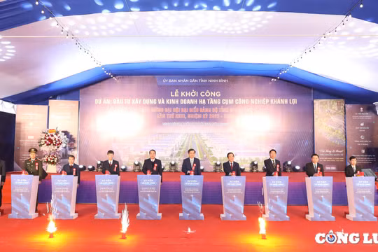 Ninh Bình khởi công Dự án đầu tư xây dựng và kinh doanh hạ tầng Cụm công nghiệp Khánh Lợi rộng 63ha