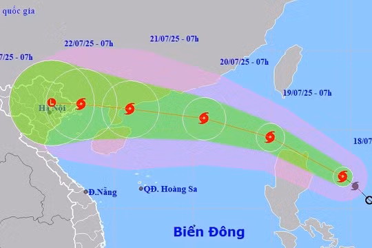 Bão Wipha hình thành, hướng vào Biển Đông và tiếp tục mạnh thêm