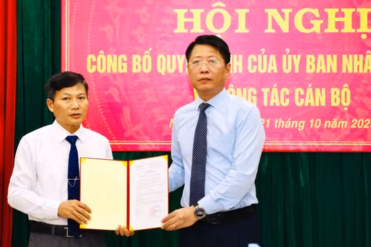 Phó trưởng Ban Tổ chức Tỉnh ủy Ninh Bình làm Phó Giám đốc Sở Nội vụ