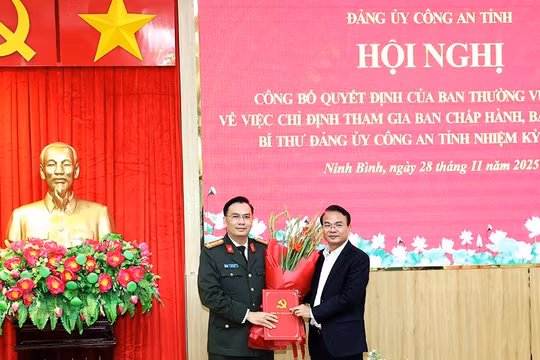 Chỉ định Thượng tá Cù Quốc Thắng giữ chức Bí thư Đảng ủy Công an tỉnh Ninh Bình