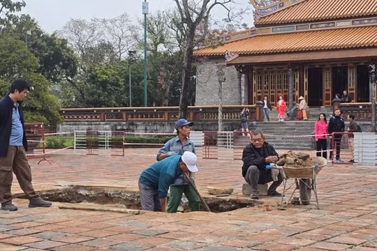 Huế hoàn tất khai quật khảo cổ di tích Đại Cung Môn