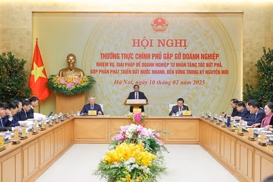 Thường trực Chính phủ gặp mặt 26 tập đoàn, doanh nghiệp lớn của nhà nước và tư nhân