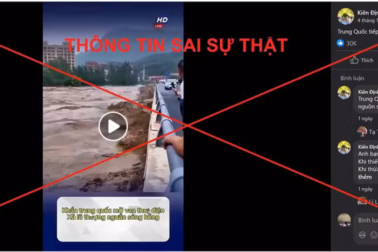 Cảnh báo thông tin sai sự thật “Trung Quốc xả lũ” sang Lào Cai