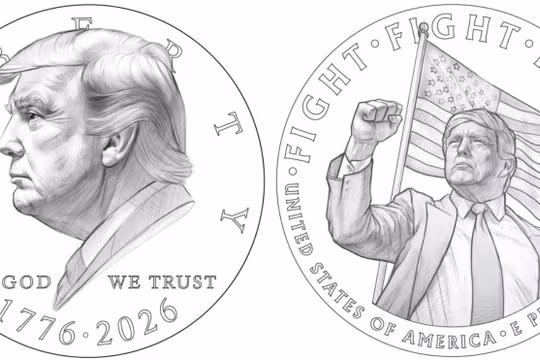 Mỹ sẽ đúc đồng xu 1 đô la hình ông Trump
