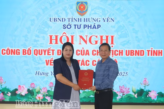 Giám đốc Trung tâm Phát triển quỹ đất thuộc UBND tỉnh Hưng Yên làm Phó Giám đốc Sở Tư pháp