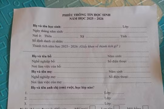 Phiếu thông tin học sinh gây tranh luận: Cần thiết hay đi quá giới hạn?