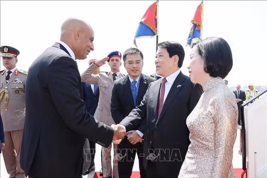 Chủ tịch nước Lương Cường đến Cairo, bắt đầu chuyến thăm cấp Nhà nước Cộng hòa Ai Cập