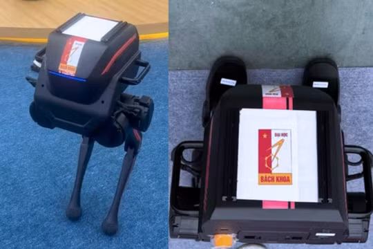 Đại học Bách khoa Hà Nội thừa nhận sơ suất khi dán logo chồng lên logo robot trưng bày