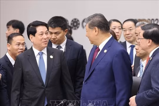 Chủ tịch nước Lương Cường gặp Tổng Bí thư, Chủ tịch Trung Quốc Tập Cận Bình