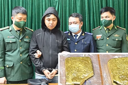Bắt kẻ vận chuyển 1,2kg vàng trái phép qua biên giới Hà Tĩnh để bán kiếm lời