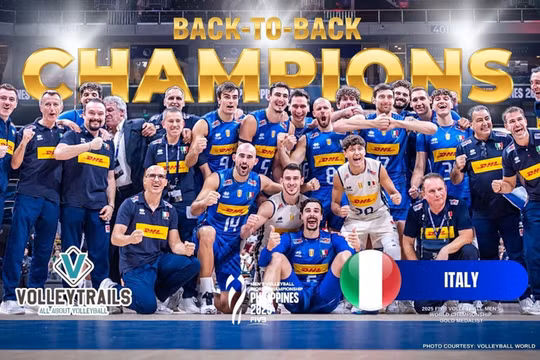 Italia đánh bại Bulgaria, lần thứ 5 vô địch bóng chuyền nam thế giới