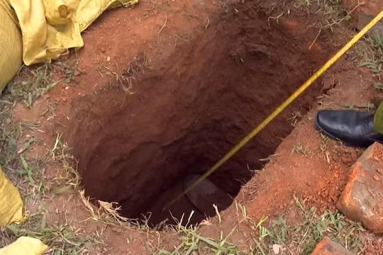 Lăng mộ vua Lê Túc Tông bị đào bới sâu 1,6 mét
