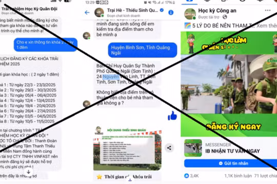 Cảnh giác trước chiêu trò lừa đảo học ‘kỳ quân đội, trại hè công an’
