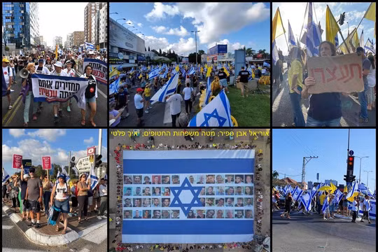 Biểu tình trên khắp Israel đòi chấm dứt xung đột Gaza và thả con tin