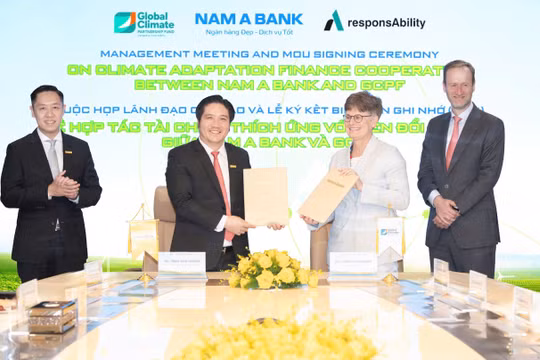 Nam A Bank và GCPF ký kết Biên bản ghi nhớ: Phối hợp nghiên cứu khung tài chính thích ứng biến đổi khí hậu từ năm 2026