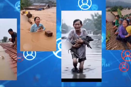 Làm video AI về bão lũ: Trục lợi trên nỗi đau đồng bào