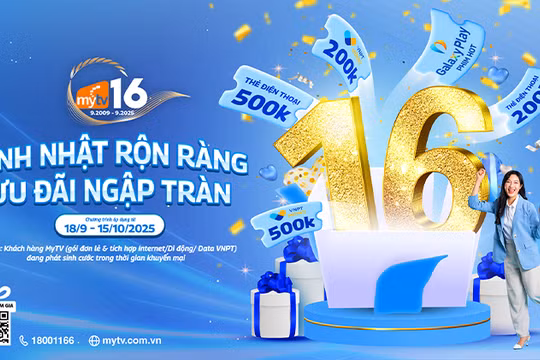 Mừng sinh nhật 16 năm – MyTV tặng đại tiệc ưu đãi “khủng”