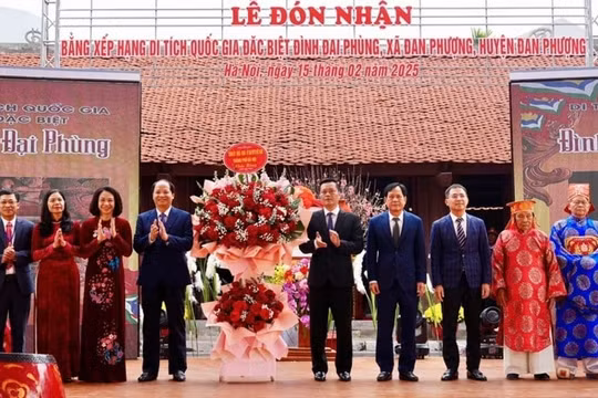 Đình Đại Phùng ở Hà Nội nhận Bằng xếp hạng di tích quốc gia đặc biệt