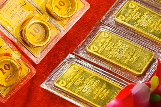Giá vàng trong nước dự báo giảm