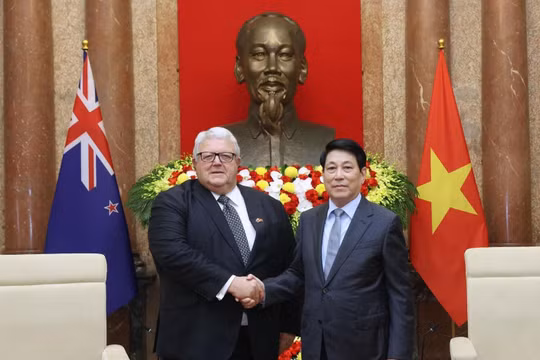 Chủ tịch nước Lương Cường tiếp Chủ tịch Quốc hội New Zealand