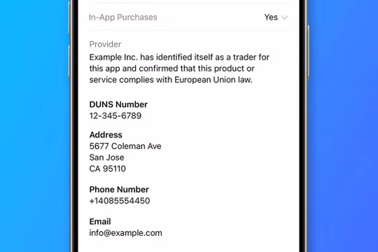 Apple xóa ứng dụng thiếu thông tin liên hệ 'người giao dịch' khỏi App Store EU