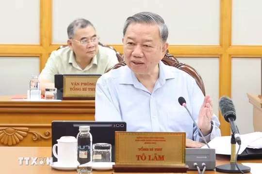 Tổng Bí thư Tô Lâm chủ trì họp về sắp xếp tổ chức bộ máy và đơn vị hành chính