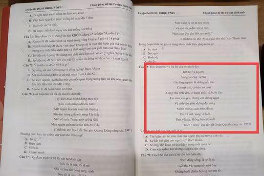 Sách ôn thi đánh giá năng lực nghi vấn dùng AI, in sai ngữ liệu Văn học nghiêm trọng