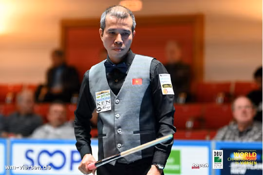 Trần Quyết Chiến giành HCĐ World Cup billiards 3 băng, trở lại số hai thế giới