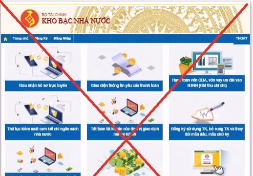 Cảnh báo trang web giả mạo cổng thông tin điện tử của Kho bạc Nhà nước